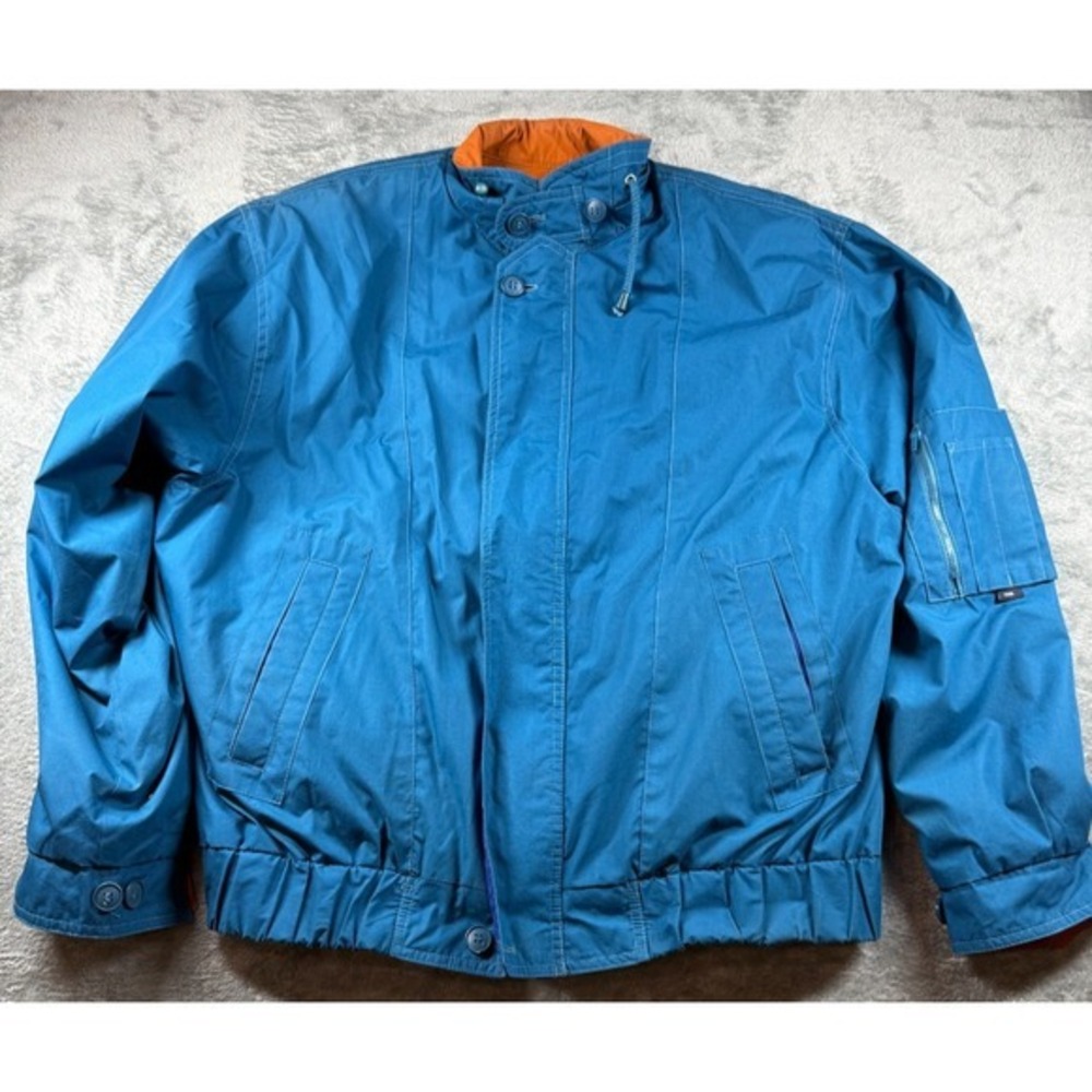 Vtg London Fog FOG Jacket Men's M Blue Teal Orange Lined 3M Thinsulate 80s 90s